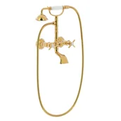 Baterie wannowe i prysznicowe - Bateria wannowo-prysznicowa Tres Clasic 24-K Złoto 24217601OR - miniaturka - grafika 1