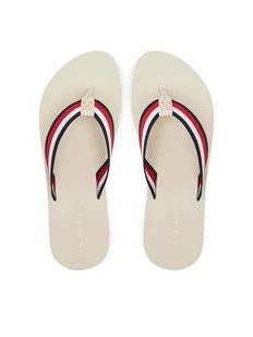 Tommy Hilfiger Japonki Th Corp Mid Wedge Beach Sandal FW0FW08517 Beżowy - Klapki i japonki damskie - miniaturka - grafika 1