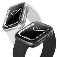 Akcesoria do smartwatchy - Apple Uniq Etui UNIQ Glase Watch 7 45mm przezroczysty-dymny/clear-smoke [2 PACK] UNIQ553CLSM - miniaturka - grafika 1