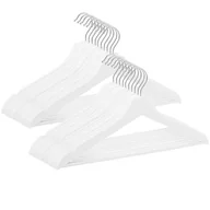 Wieszaki i stojaki - Wieszaki na ubrania drewniane 20 szt. białe - miniaturka - grafika 1