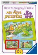 Puzzle - Ravensburger Puzzle 3x6 Małe zwierzęta - - miniaturka - grafika 1