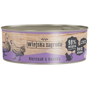 ALPHA SPIRIT I WIEJSKA ZAGRODA Wiejska Zagroda Kurczak z Kaczką 85 g - Mokra karma dla kotów - miniaturka - grafika 2