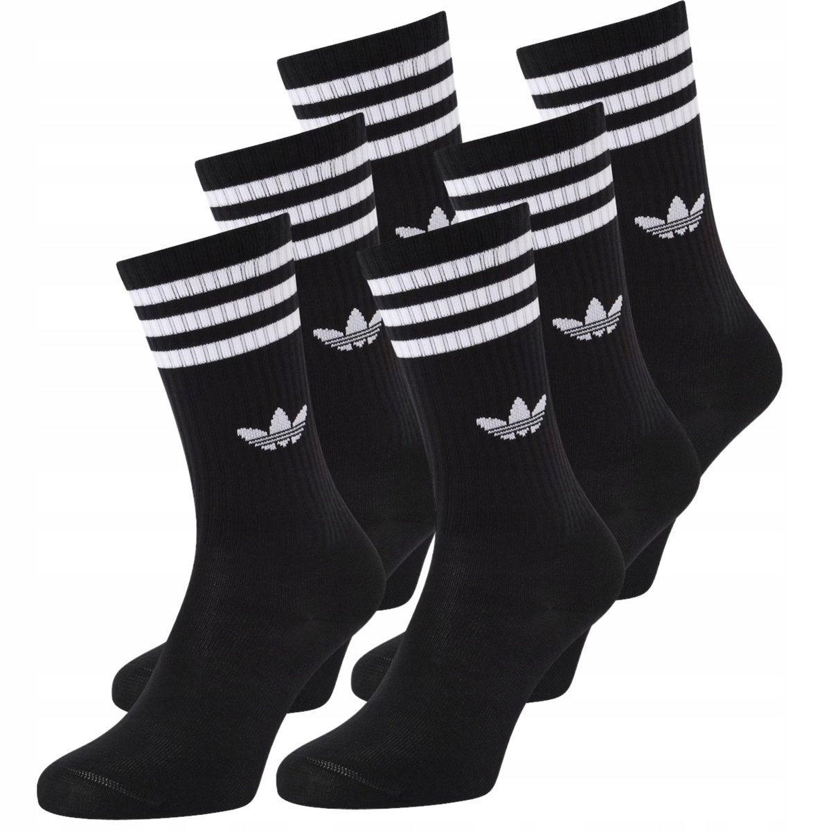 ADIDAS Skarpety MĘSKIE Czarne Bawełna 3PARY ROZ. 41-44