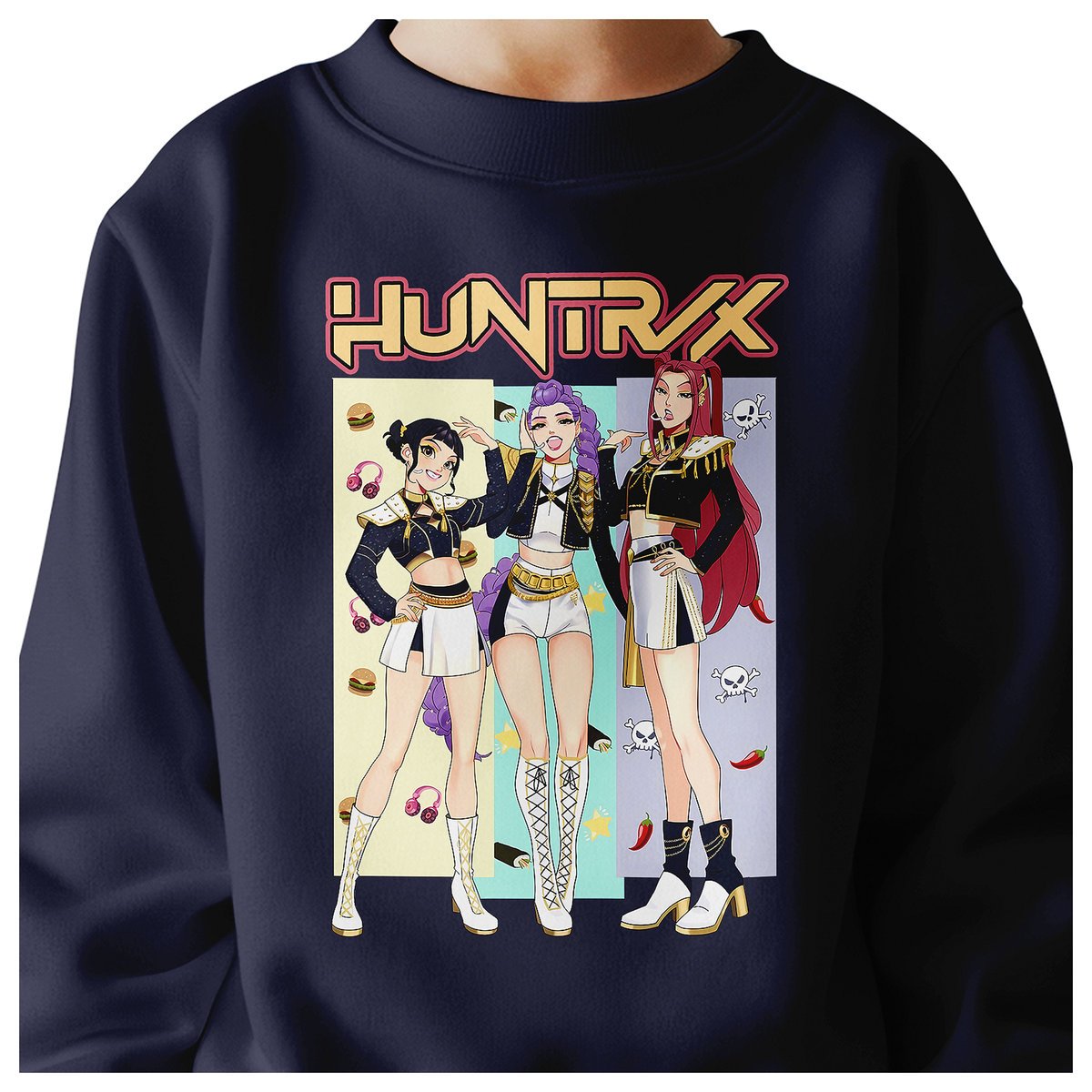 BLUZA DZIECIĘCA KPOP DEMON HUNTERS HUNTRIX 104 BAWEŁNIANA JAKOŚĆ
