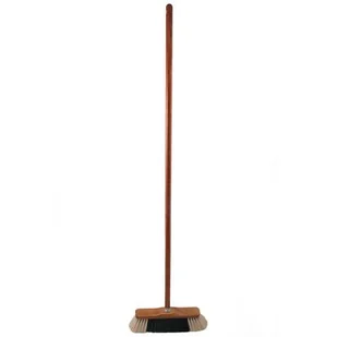 Zamiatacz 100 % końskie włosie brąz 30 cm z kijem 120 cm - Miotły, szufle, mopy - miniaturka - grafika 1