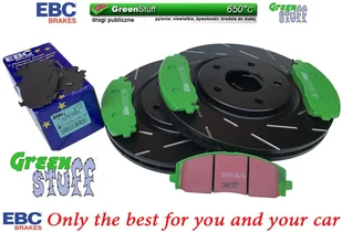 Przednie klocki GreenStuff + NACINANE tarcze hamulcowe 330mm EBC seria USR Dodge Caravan 2012- - Tarcze hamulcowe - miniaturka - grafika 1