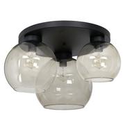 Lampy sufitowe - Luminex Bollar 3289 plafon lampa sufitowa 3x60W E27 dymiony/czarny - miniaturka - grafika 1