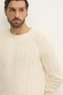 Guess sweter z domieszką wełny EVANDER męski kolor beżowy  M4BR19.Z3HD1 - Swetry męskie - miniaturka - grafika 1
