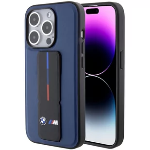 BMW BMHCP15LGSPBIV iPhone 15 Pro 6.1" granatowy/navy hardcase M Grip Stand Bicolor - Etui i futerały do telefonów - miniaturka - grafika 2