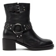Botki damskie - Botki Bronx New-Camperos 47535-U Czarny - miniaturka - grafika 1