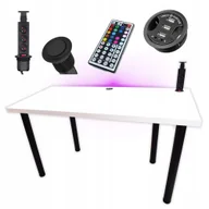 Biurka gamingowe - Biurko Gamingowe Białe Hub Usb Gniazdo Producent - miniaturka - grafika 1