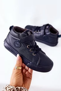 Dziecięce Wysokie Tenisówki Big Star EE374003 Granatowe-34 - Moda i Uroda OUTLET - miniaturka - grafika 1