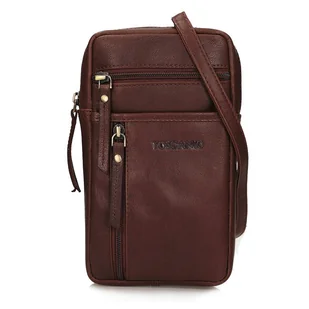 Listonoszka męska Toscanio T1162 brązowa skórzana - Nerki - miniaturka - grafika 1