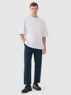 Spodnie męskie - Męskie spodnie casual tkaninowe Outhorn OTHWAW24TTROM1227 - granatowe - miniaturka - grafika 1