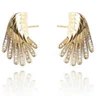 Kolczyki - Kolczyki Ze Stali Szlachetnej Pozłacanej 14K Złotem Kst3045 - miniaturka - grafika 1