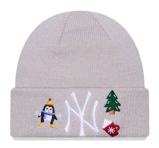 Czapka zimowa niemowlęca NEW ERA NYY Infant Festive Cuff Knit Beanie - Czapki damskie - miniaturka - grafika 1