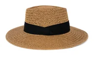 Czapki męskie - Kapelusz Damski Męski Letni Plażowy Słomkowy Klasyczny Regulowany Boater - miniaturka - grafika 1