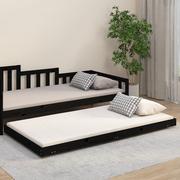 Łóżka - Lumarko Rama łóżka, czarna, 100x200 cm, lite drewno sosnowe - miniaturka - grafika 1