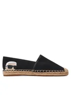 Espadryle damskie - KARL LAGERFELD Espadryle KL80111N Czarny - miniaturka - grafika 1