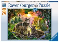 Puzzle - Ravensburger Wolves in the Sunlight 500st. 147458 - miniaturka - grafika 1