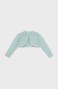 Swetry dla dziewczynek - Mayoral kardigan niemowlęcy kolor turkusowy lekki - miniaturka - grafika 1