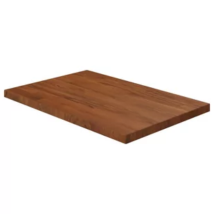 vidaXL Blat do łazienki, ciemnobrązowy, 60x40x2,5 cm, lite drewno - Szafki łazienkowe - miniaturka - grafika 1