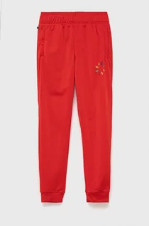 Spodnie damskie - Adidas Originals Originals spodnie dziecięce kolor czerwony z nadrukiem - grafika 1