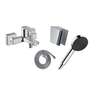 HANSGROHE 71450000 + 28331000 + 24121000 + 28276000 Zestaw prysznicowy ścienny Hansgrohe Vernis Shape chrom - Zestawy prysznicowe - miniaturka - grafika 1