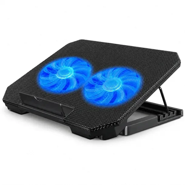 Podstawka Podkładka Chłodząca Laptop 12-17 Led Regulowana 2 Wentylatory Usb