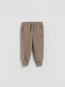Spodenki dla niemowląt - Reserved - Dresowe joggery - ciemnobrązowy - miniaturka - grafika 1