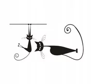 Naklejki na ścianę - Naklejka na ścianę dla dzieci kot kociaki kotki 39, 120x60 cm - miniaturka - grafika 1