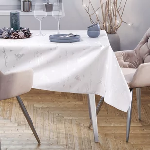 Obrus Christmas Eve Biały Drukowany Świąteczny 30x100 AmeliaHome - TCLOTH/AH/CHRISTMASEVE/HMD/SILVER/30X100 - Obrusy i serwetki - miniaturka - grafika 2