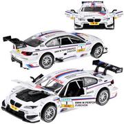 Samochody i pojazdy dla dzieci - Auto metalowe sportowe BMW M3 DTM skala 1:32 samochodzik dźwięk światło - miniaturka - grafika 1