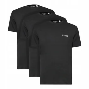 GUESS KOSZULKA MĘSKA T-SHIRT 3P TEE 3PACK CZARNA r.M - Koszulki męskie - miniaturka - grafika 1