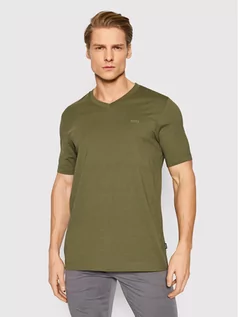 Koszulki męskie - Hugo Boss T-Shirt Terry 01 50468348 Zielony Regular Fit - grafika 1