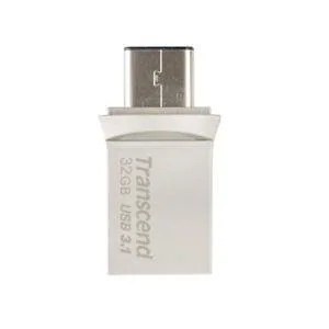 Transcend TS16GJF890S JetFlash 890 OTG pamięć USB 3.1, złącze typu C, kolor srebrny, czarny, szary 32 GB TS32GJF890S - Pendrive - miniaturka - grafika 2