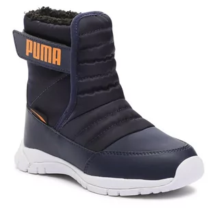 Buty dla chłopców - Śniegowce Puma Nieve Boot WTR AC PS 380745 06 Peacoat-Vibrant Orange - grafika 1