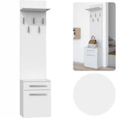 Wieszaki i stojaki - Garderoba Wieszak Na Ubrania Szafka Na Buty Obuwie Duo Biała - miniaturka - grafika 1