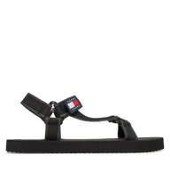 Sandały męskie - Sandały Tommy Jeans Tjm Casual Sandal EM0EM01563 Czarny - miniaturka - grafika 1