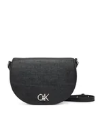 Torebki damskie - Calvin Klein Torebka Ck Hw Crossbody Saddle Bag_Tex K60K613233 Czarny - miniaturka - grafika 1