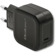 Ładowarki do telefonów - Qoltec ŁADOWARKA SIECIOWA USB TYP C, PD, 5V, 3A, 20W, CZARNA 2_361504 - miniaturka - grafika 1