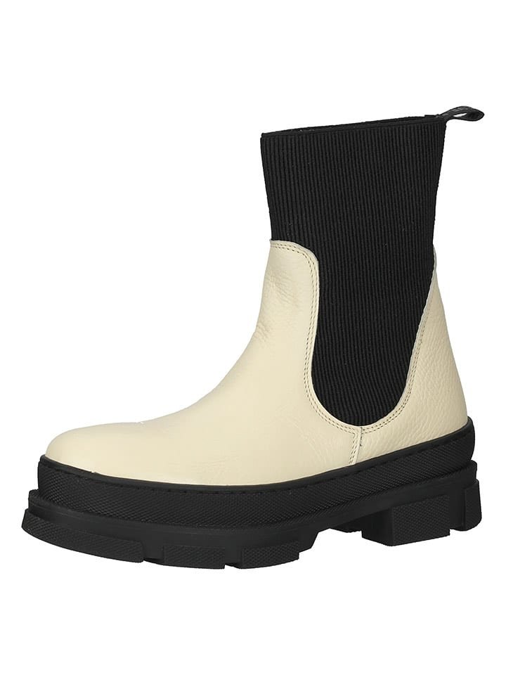 Steve Madden Skórzane botki w kolorze beżowym