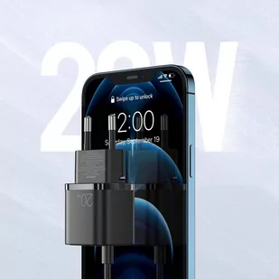 Joyroom szybka ładowarka sieciowa USB Typ C 20W Power Delivery Quick Charge 3.0 AFC czarna (L-P202) - Ładowarki do telefonów - miniaturka - grafika 2