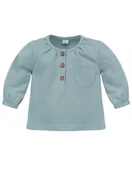 Kaftaniki dla niemowląt - Pinokio Bluzka niemowlęca bawełniana zielona MY GARDEN 68-74, Rozmiar: 74 - miniaturka - grafika 1