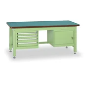 Pozostałe wyposażenie warsztatu - PARTNER B2B Stół warsztatowy z szafką i szufladowym kontenerem 186121 + 2x186128 - miniaturka - grafika 1