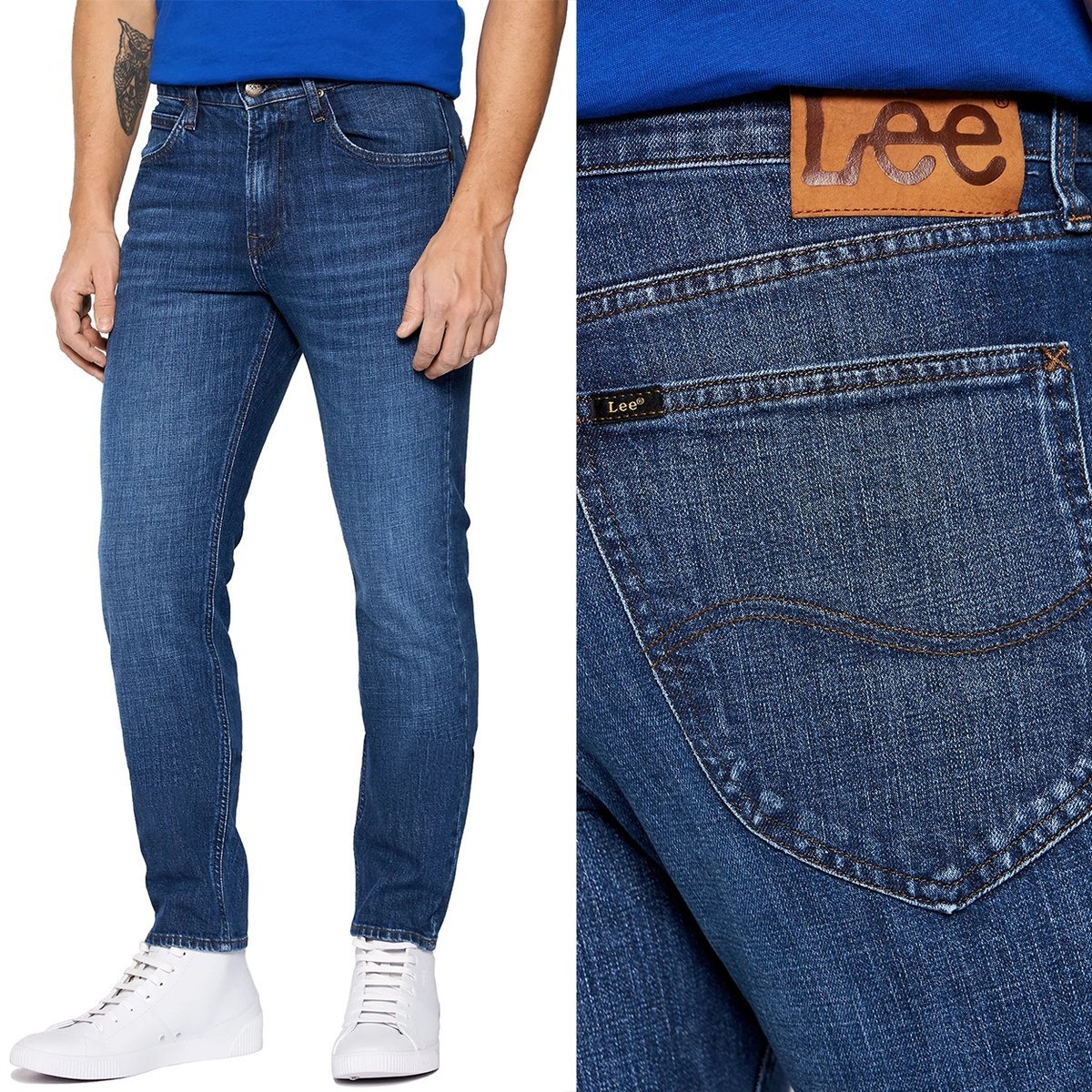 Lee AUSTIN regular tapered Mid Blue Grass DżINS spodnie jeansowe W29 L34