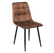 Krzesła - Krzesło welurowe, glamour, 44x53x89 cm, jasny brąz - miniaturka - grafika 1