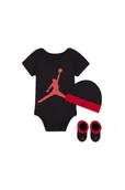 Komplety dla niemowląt - Trzyczęściowy zestaw dla niemowląt Jordan - Czerń - Nike - miniaturka - grafika 1