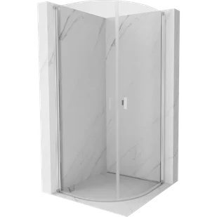 Mexen Mist kabina prysznicowa półokrągła uchylna 90 x 90 cm, transparent, chrom - 8A31-090-090-01-00 - Kabiny prysznicowe - miniaturka - grafika 1