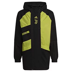 adidas GR2910 JUVE TRV DR JKT męska kurtka czarna/kwasowa żółta S - Kurtki męskie - miniaturka - grafika 1
